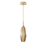 Aalto Single Pendant - Gilded Brass / Optic Ribbed Bronze