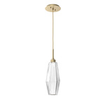 Aalto Pendant - Gilded Brass / Optic Ribbed Clear