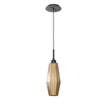 Aalto Single Pendant - Matte Black / Optic Ribbed Bronze