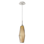 Aalto Single Pendant - Metallic Beige Silver / Optic Ribbed Bronze