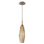 Aalto Single Pendant - Flat Bronze / Optic Ribbed Bronze