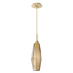 Aalto Single Pendant - Gilded Brass / Optic Ribbed Bronze