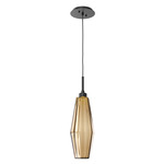 Aalto Single Pendant - Matte Black / Optic Ribbed Bronze