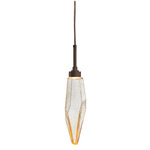Rock Crystal Pendant - Flat Bronze / Chilled Amber