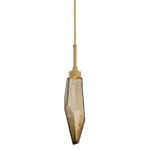 Rock Crystal Pendant - Gilded Brass / Chilled Bronze