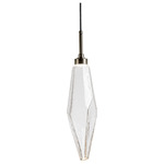 Rock Crystal Pendant - Metallic Beige Silver / Chilled Clear