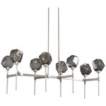 Gem Belvedere Linear Chandelier - Beige Silver / Smoke
