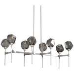 Gem Belvedere Linear Chandelier - Metallic Beige Silver / Smoke