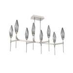 Rock Crystal Linear Belvedere Chandelier - Beige Silver / Chilled Smoke
