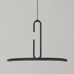 Clip Open Loop Pendant - Matte Black