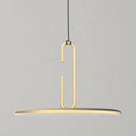 Clip Open Loop Pendant - Matte Gold