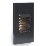 120V LED220 Vertical Louvered Step / Wall Light - Black