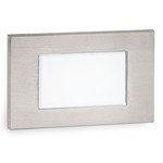 120V LED130 Horizontal Step / Wall Light with Lens - Stainless Steel
