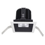 Volta 4.5IN Square Shallow Downlight Trim - White / Black Reflector