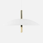 Signal Pendant - White Shade / Brass