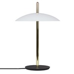 Signal Table Lamp - White Shade / Brass