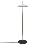 Signal Floor Lamp - White Shade / Brass