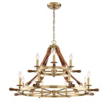 Carlisle Chandelier - Aged Brass
