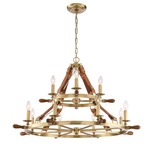 Carlisle Chandelier - Aged Brass