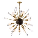 Muse Chandelier - Aged Brass / Crystal