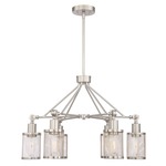 Geminus Chandelier - Brushed Nickel / Clear