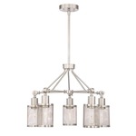 Geminus Chandelier - Brushed Nickel / Clear