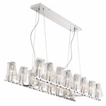 Glacial Chandelier - Chrome / Clear