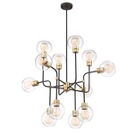 Pierre Chandelier - Matte Black / Clear