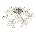 Adelle Ceiling Light Fixture - Chrome / Crystal