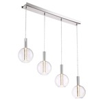 Empire Linear Multi Light Pendant - Chrome / Clear