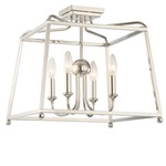 Sylvan Semi Flush Ceiling Light - Polished Nickel