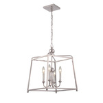 Sylvan Lantern Chandelier - Polished Nickel