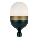 Capsule Outdoor Post Mount - Matte Black / Textured Gold / Opal