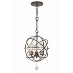 Solaris Outdoor Chandelier - English Bronze / Clear