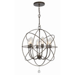 Solaris Outdoor Chandelier - English Bronze / Clear