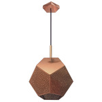 Ula Geometric Pendant - Copper