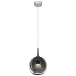 Zin Mini Pendant - Chrome / Smoke