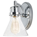 Seafarer Wall Light - Polished Chrome / Clear Seedy