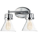 Seafarer Bathroom Vanity Light - Polished Chrome / Clear Seedy