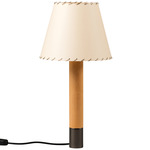 Basica M1 Table Lamp - Bronze / Stitched Beige Parchment