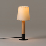 Basica Minima Table Lamp - Bronze / Stitched Beige Parchment