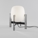 Cestita Metalica Table Lamp - Stainless Steel / Opal