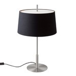 Diana Table Lamp - Satin Nickel / Black Linen