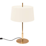 Diana Table Lamp - Gold / White Linen