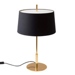Diana Table Lamp - Gold / Black Linen
