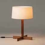 FAD Table Lamp - Natural Oak / White Linen