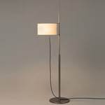 TMD Floor Lamp - Satin Nickel / White Linen