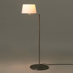 Americana Floor Lamp - Satin Nickel / White Linen
