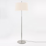 Diana Floor Lamp - Satin Nickel / White Linen