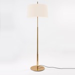 Diana Floor Lamp - Gold / White Linen